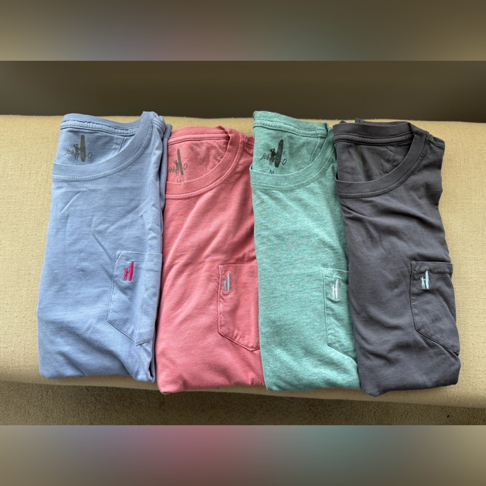 Johnnie-O Set of 4 Pocket Tee Shirts M